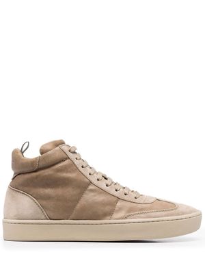 Officine Creative Kombined high-top sneakers - Green