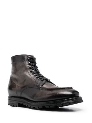 Officine Creative lace-up leather boots - Grey