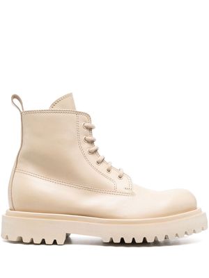Officine Creative lace-up leather boots - Neutrals