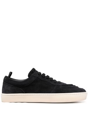 Officine Creative logo-lettering low-top leather sneakers - Black