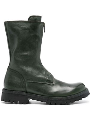 Officine Creative Loraine 015 round-toe leather boots - Green