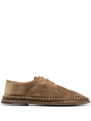 Officine Creative Miles stitched-edge Derby shoes - Brown