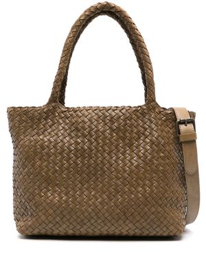 Officine Creative OC Class 48 woven-leather tote bag - Neutrals