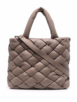 Officine Creative OC Class quilted tote bag - Brown