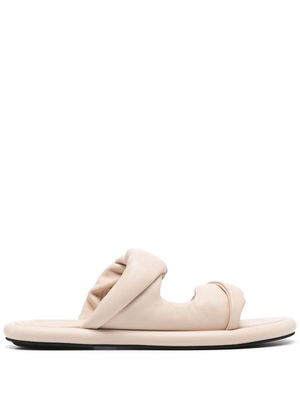 Officine Creative padded leather slides - Neutrals