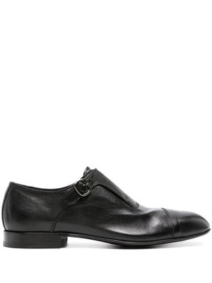 Officine Creative panelled leather monk shoes - Black