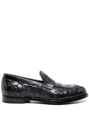 Officine Creative penny-slot leather loafers - Blue