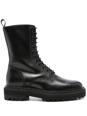 Officine Creative Provence leather combat boots - Black