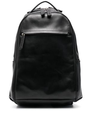 Officine Creative Quentin zipped calf leather backpack - Black