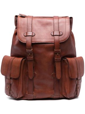 Officine Creative Rare 27 leather backpack - Brown
