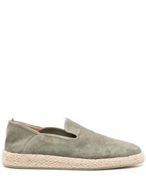 Officine Creative Roped 002 suede espadrilles - Green