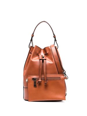 Officine Creative Saddle leather drawstring bucket bag - Brown