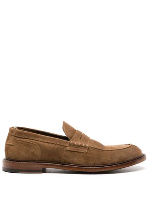 Officine Creative Sax 001 suede penny loafers - Brown