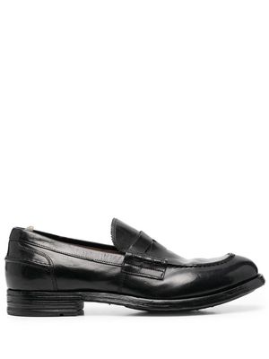 Officine Creative slip-on leather penny loafers - Black