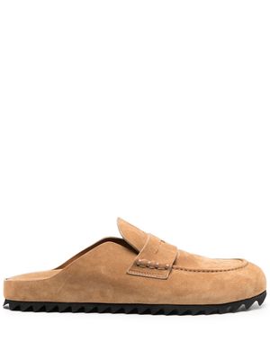 Officine Creative slip-on suede mules - Brown