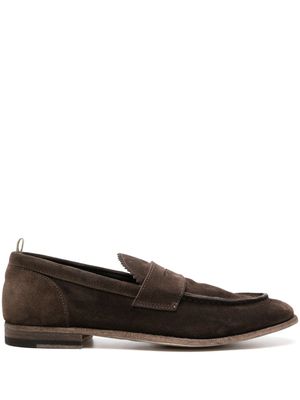 Officine Creative Solitude 001 suede penny loafers - Brown