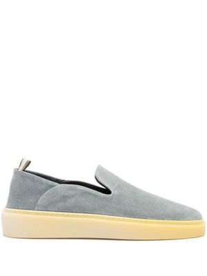 Officine Creative suede slip-on sneakers - Green