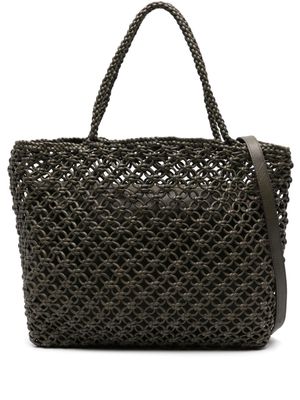 Officine Creative Susan 02 macramé-effect tote bag - Green