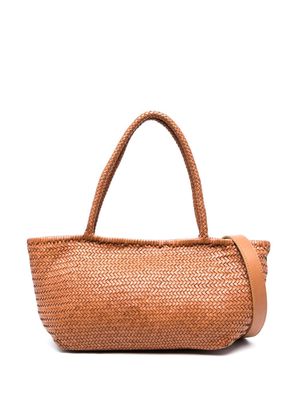 Officine Creative Susan woven leather tote bag - Brown