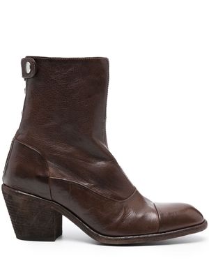 Officine Creative Sydne 004 70mm leather boots - Brown