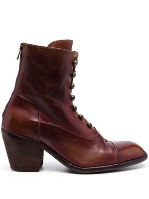 Officine Creative Sydne 60mm lace-up boots - Red