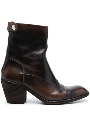Officine Creative Sydne 70mm leather boots - Brown