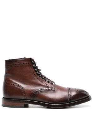 Officine Creative Temple 004 leather lace-up boots - Brown