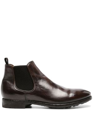 Officine Creative Temple 008 leather ankle boots - Brown