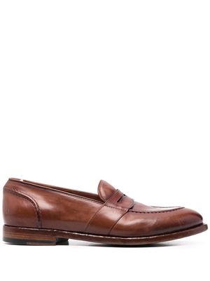 Officine Creative Temple leather Penny loafers - Brown