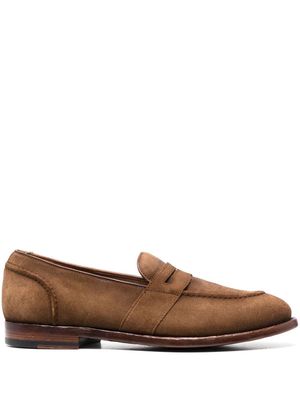 Officine Creative Temple suede Penny loafers - Brown