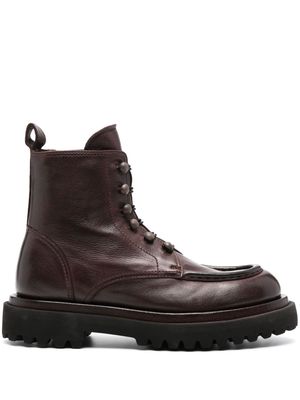 Officine Creative Wisal DD 103 lace-up leather boots - Brown