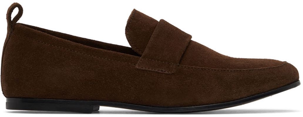 Officine Générale Brown Suede Salomon Loafers