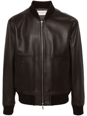 Officine Generale Cesar leather jacket - Brown