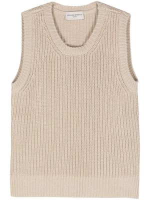 Officine Generale crew-neck cotton vest - Neutrals