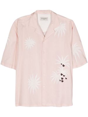 Officine Generale floral short-sleeved shirt - Pink