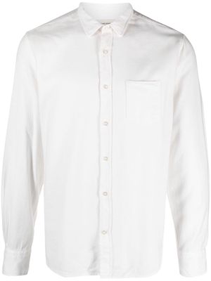 Officine Generale Lipp long-sleeve cotton shirt - White