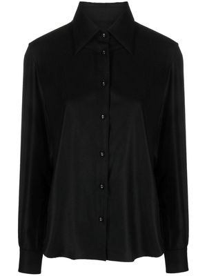 Officine Generale long-sleeve virgin wool shirt - Black
