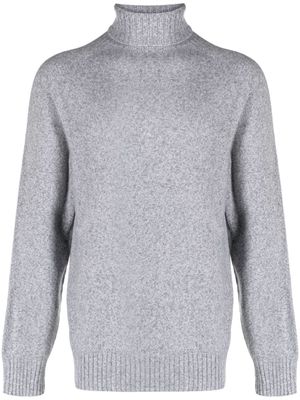 Officine Generale mélange-effect roll-neck jumper - White