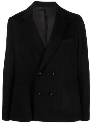 Officine Generale notched double-breasted blazer - Black