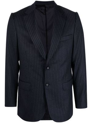 Officine Generale pinstriped wool single-breasted blazer - Blue
