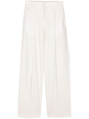 Officine Generale pleated poplin straight trousers - Neutrals