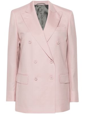 Officine Generale Sandra double-breasted virgin wool blazer - Pink