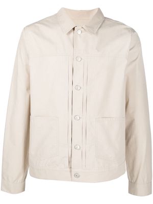 Officine Generale single-breasted cotton jacket - Neutrals