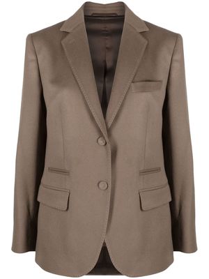 Officine Generale single-breasted knitted blazer - Brown