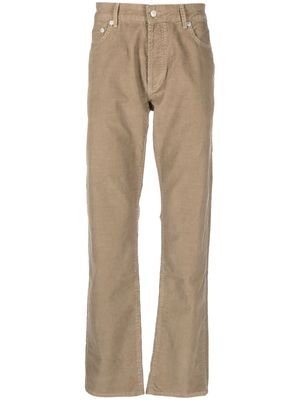 Officine Generale straight-leg corduroy trousers - Neutrals