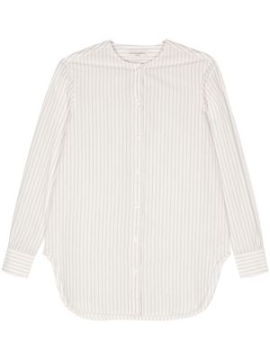 Officine Generale striped cotton shirt - White