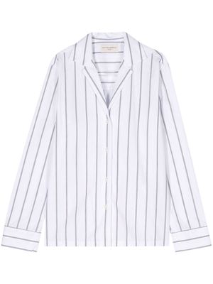 Officine Generale striped poplin shirt - White