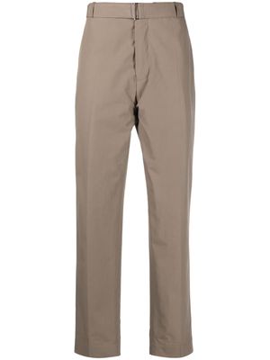 Officine Generale tapered cotton trousers - Neutrals