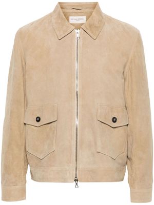 Officine Generale Victor suede jacket - Neutrals