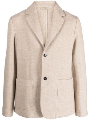 Officine Generale virgin wool single-breasted blazer - Neutrals